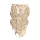 14" Wavy Clip In Hair Extensions Wavy Clip In Hair Extensions Easilocks Pearl Blonde 