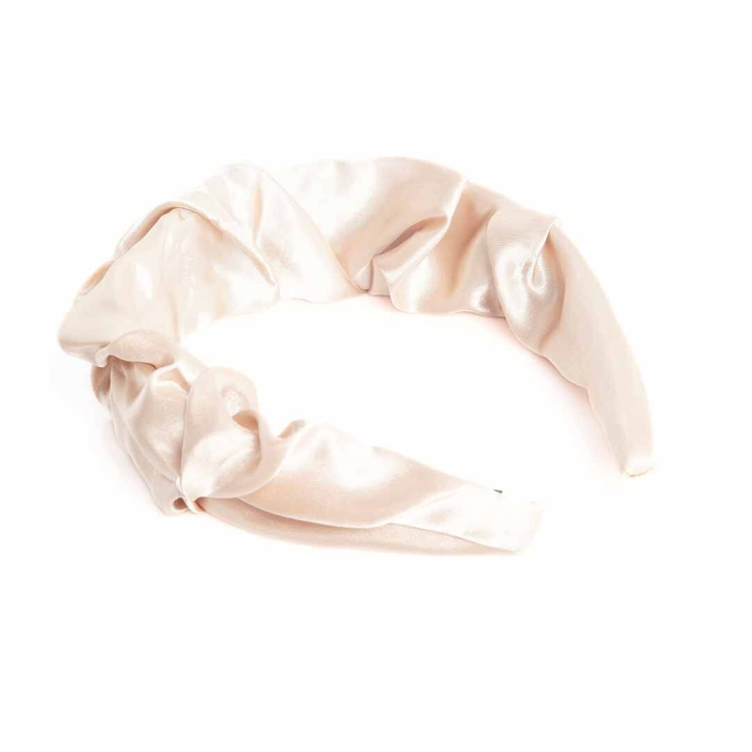 Cream Satin Ruffle Headband Accessories Easilocks 