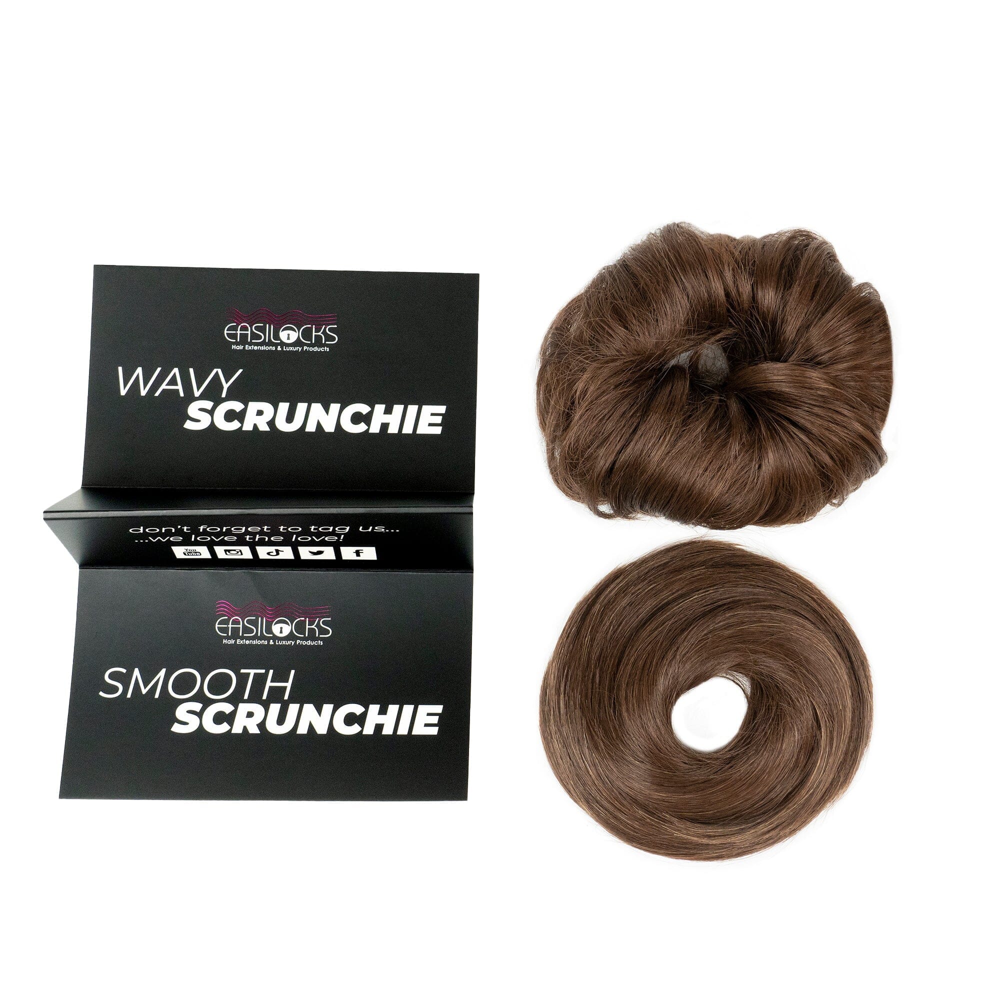 Easilocks Power Scrunchie - Brown Cocoa (Set of 2) (7141864636611)