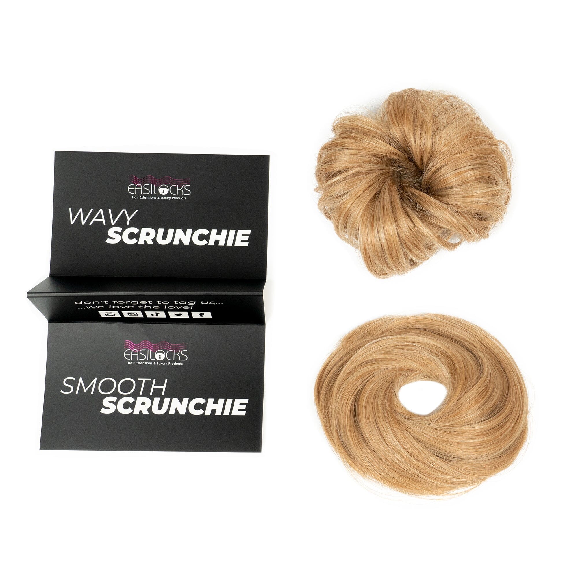 Easilocks Power Scrunchie (Set of 2) QVC Scrunchie Easilocks Sand & Vanilla 