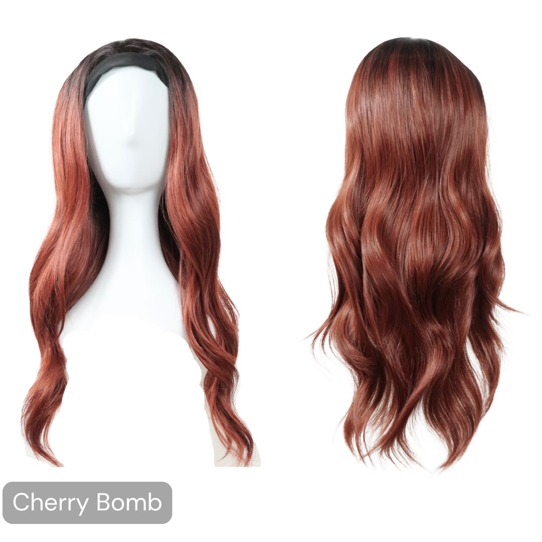 The Headband Wig Perfect Wave The Headband Easilocks Cherry Bomb 