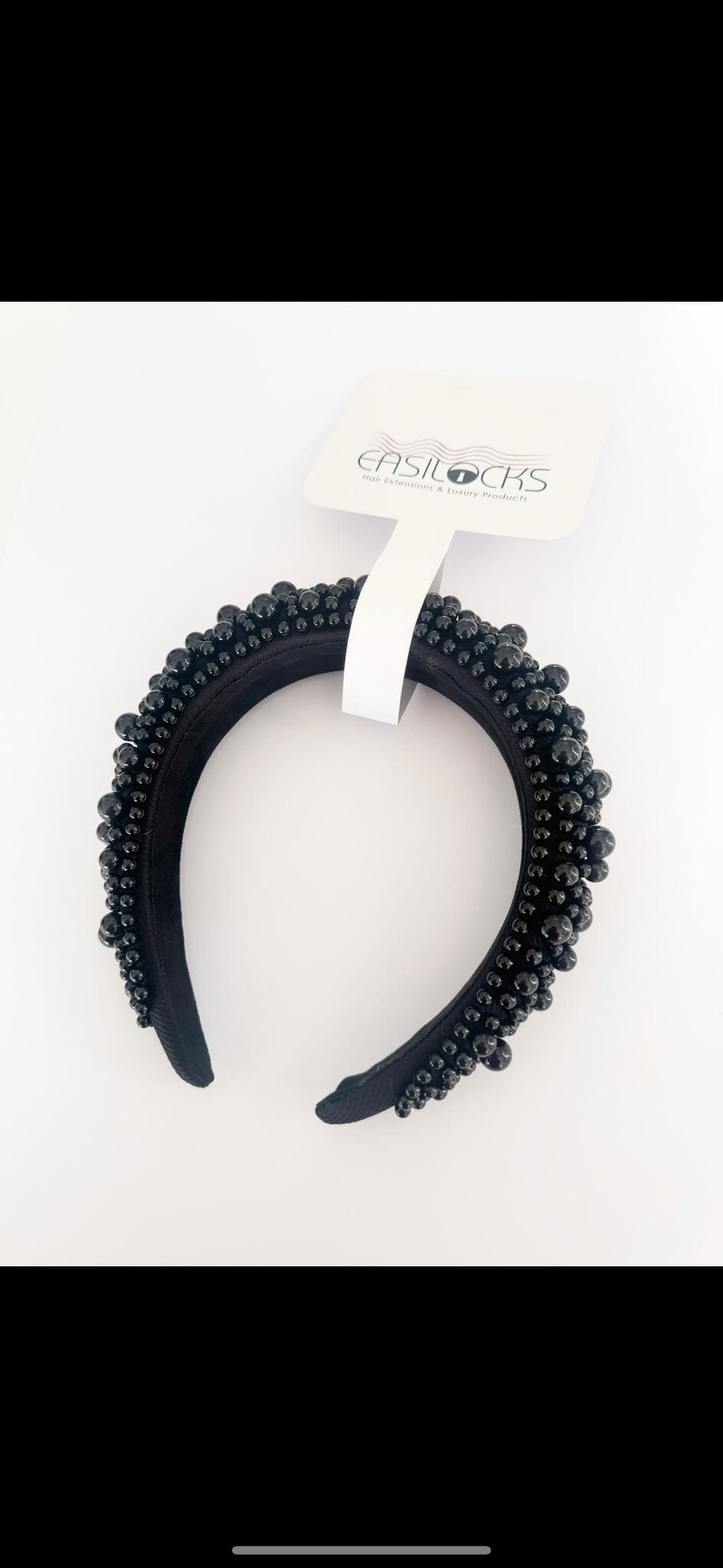 Pearl Oversized Headband Black Easilocks 