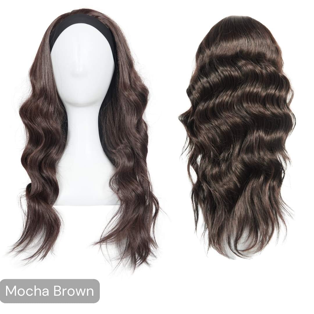 The Headband Wig Perfect Curl The Headband Easilocks Mocha Brown 