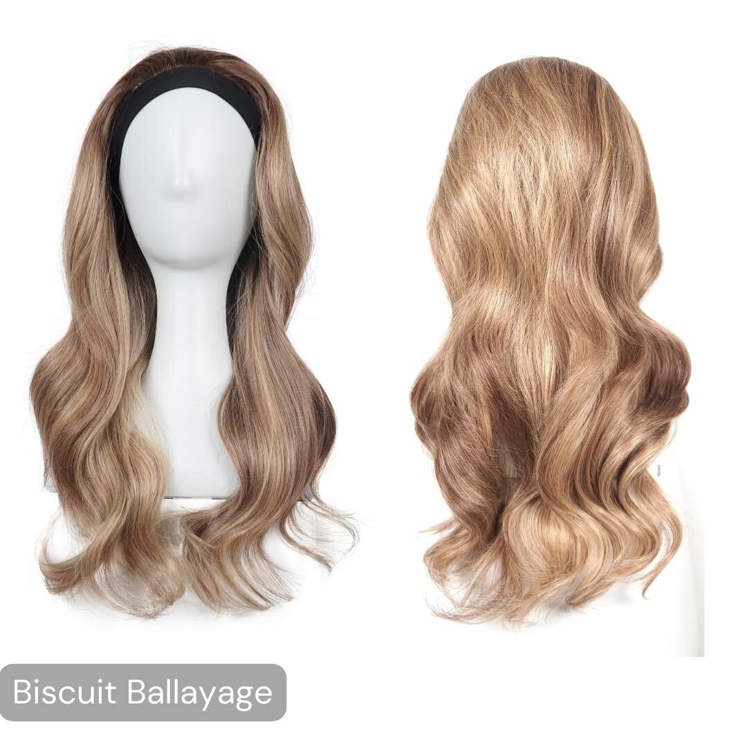 The Headband Wig Perfect Wave The Headband Easilocks Biscuit Balayage 