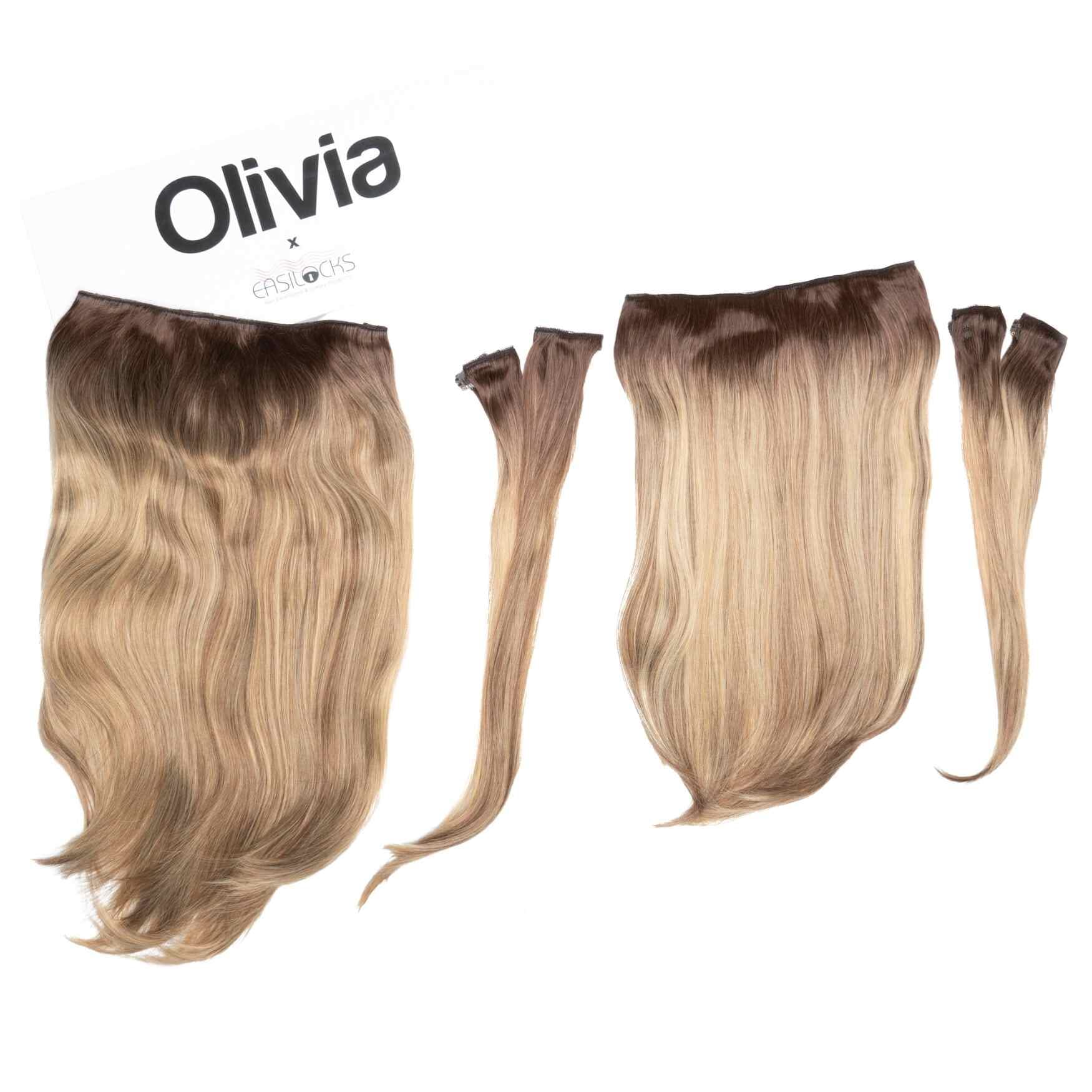 Olivia X Easilocks Straight Collection Olivia X Easilocks Easilocks Biscuit Balayage 