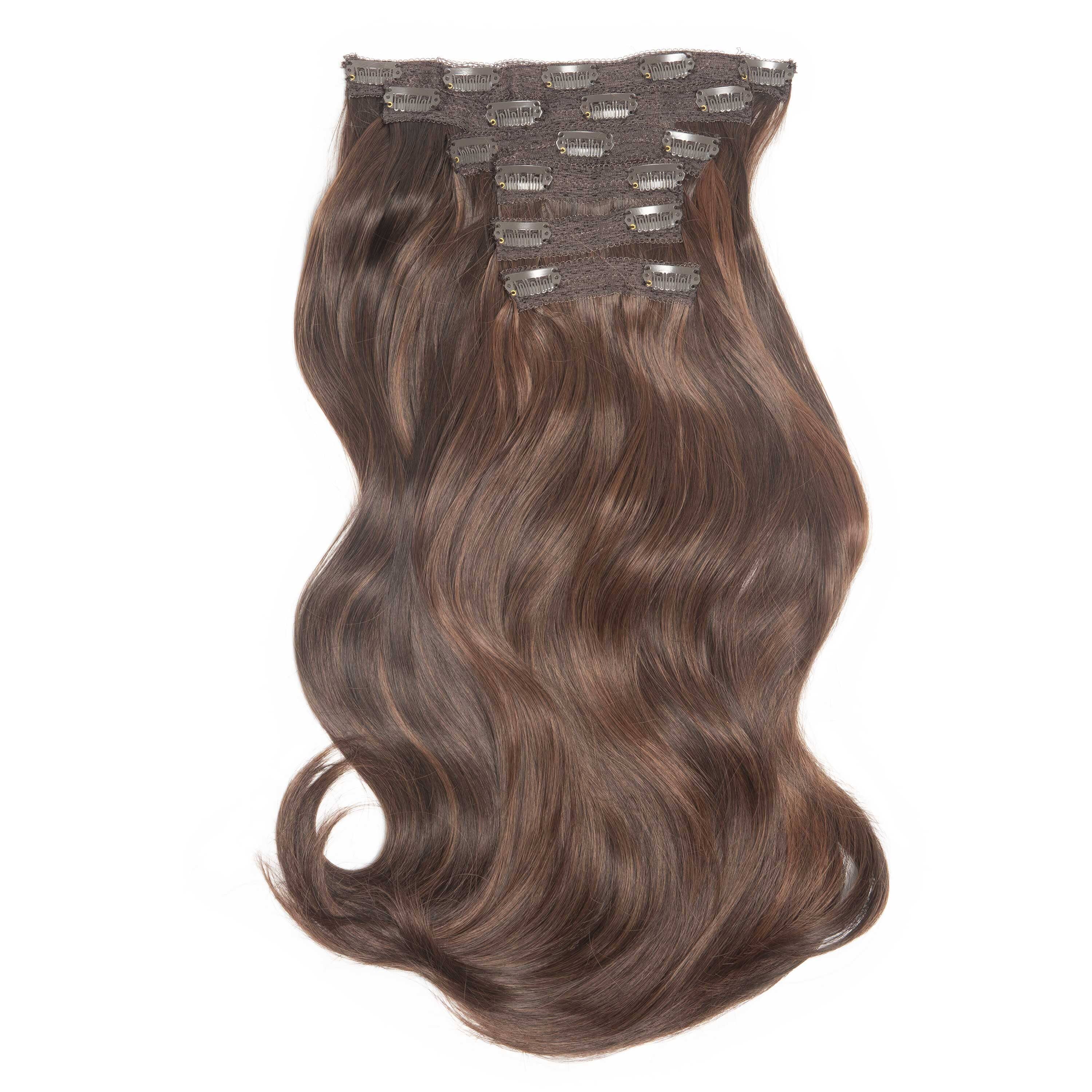 20" Volume Bouncy Clip In Hair Extensions Bouncy Clip In Hair Extensions Easilocks Chestnut Brunette ( PRE ORDER ) 