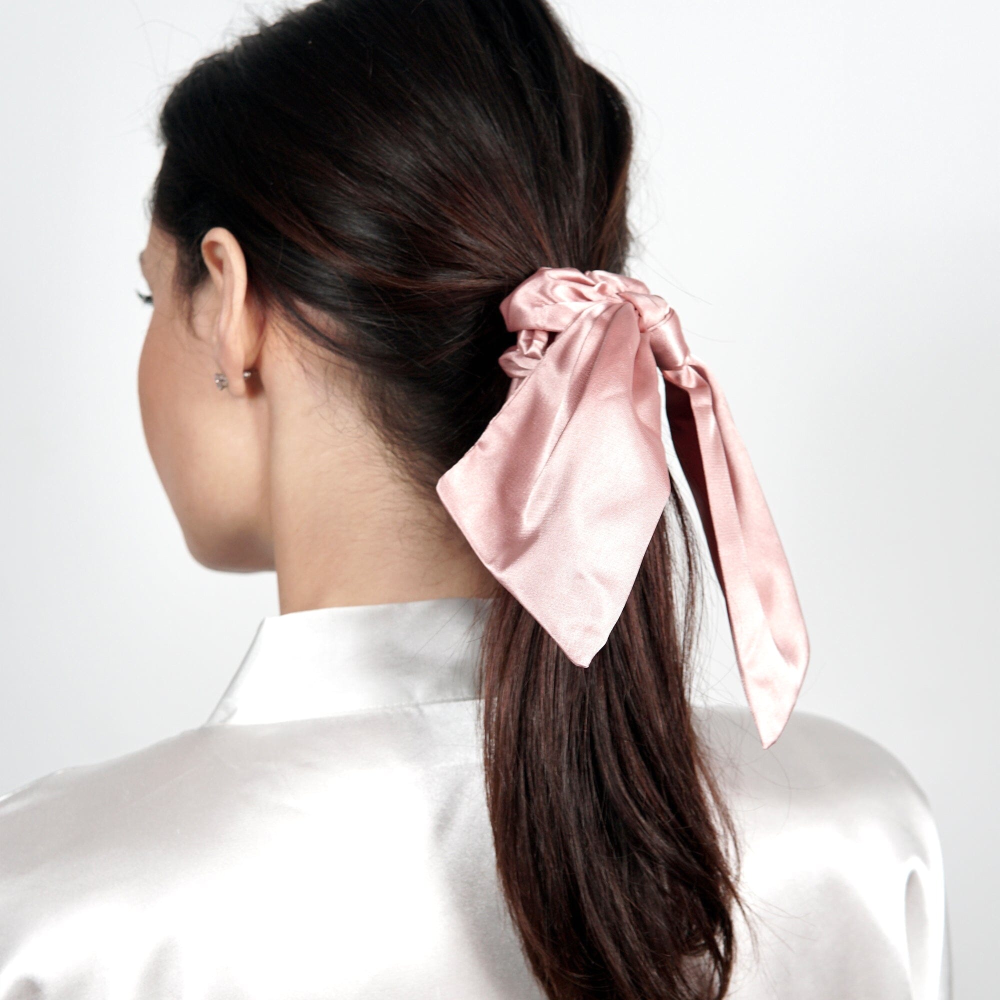 Satin Ribbon Scrunchie (Short) (7129677824195)