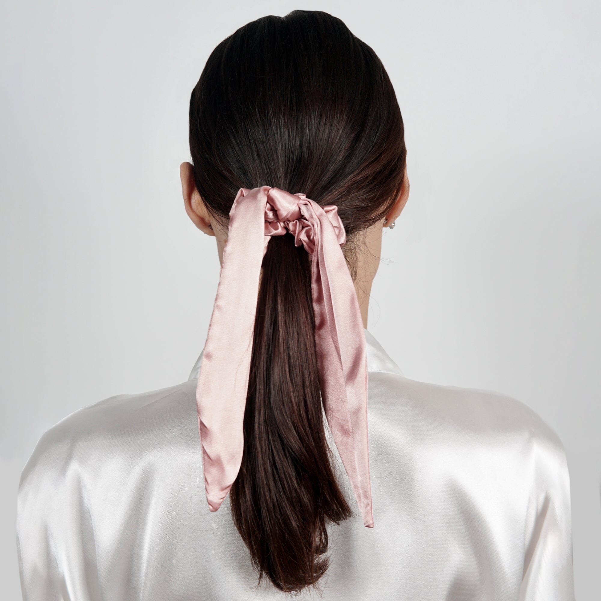 Satin Ribbon Scrunchie (Long) (7129682411715)