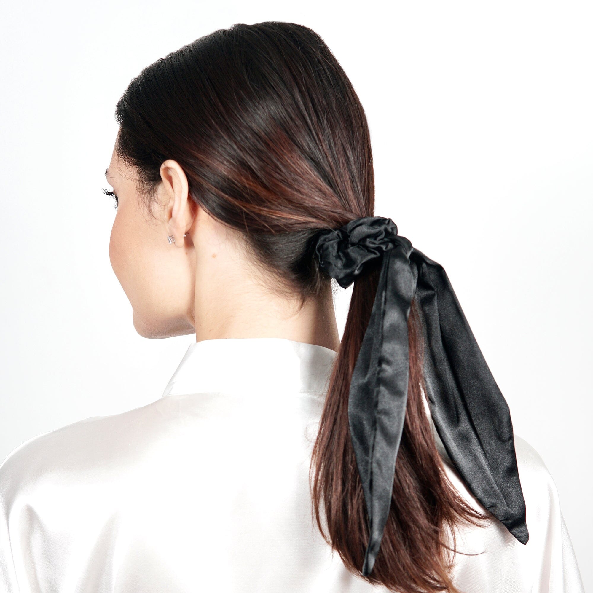 Satin Ribbon Scrunchie (Long) (7129682411715)