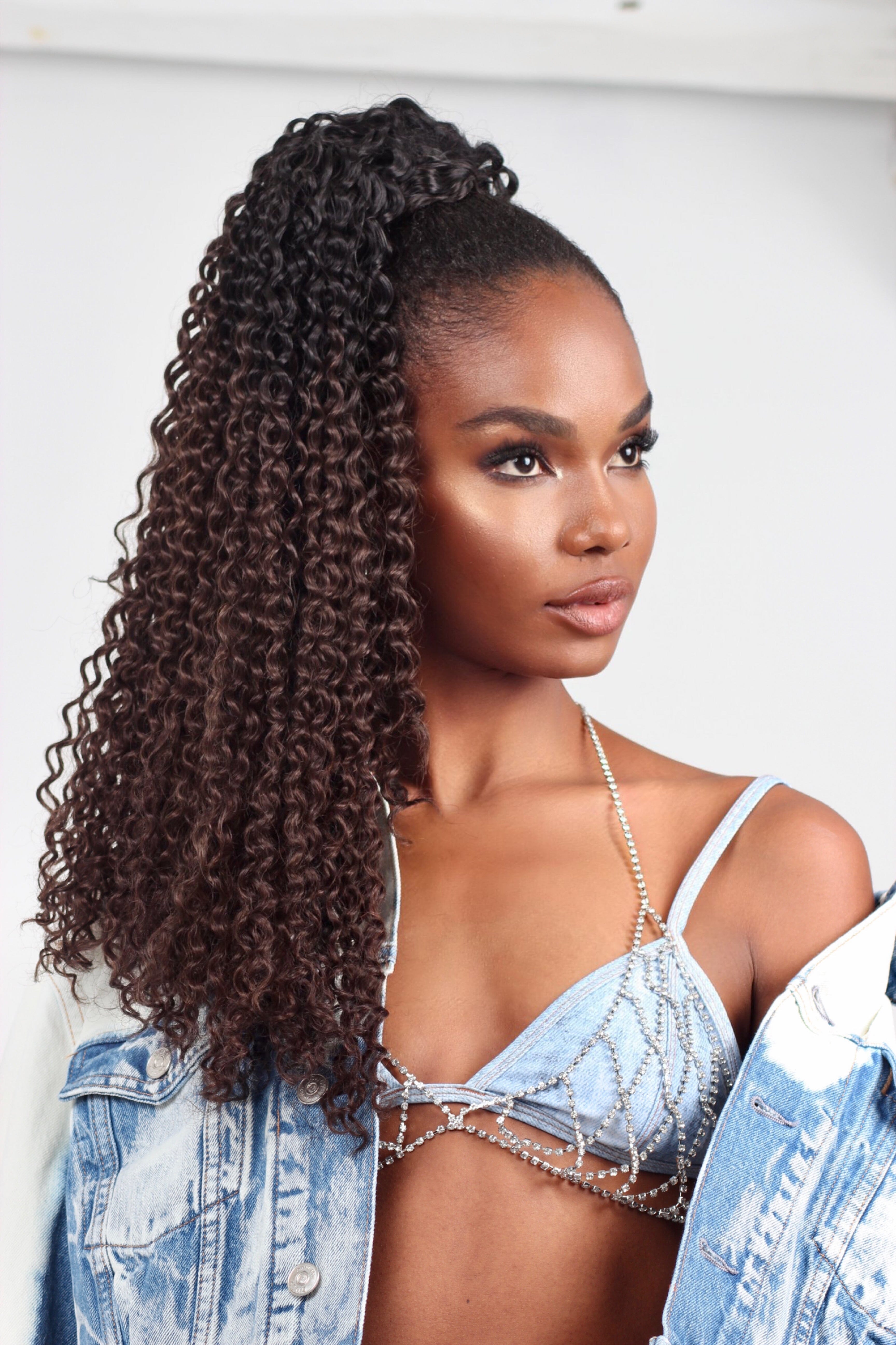 20" Kinky Curly Clip-In Ponytail (7431901774019)