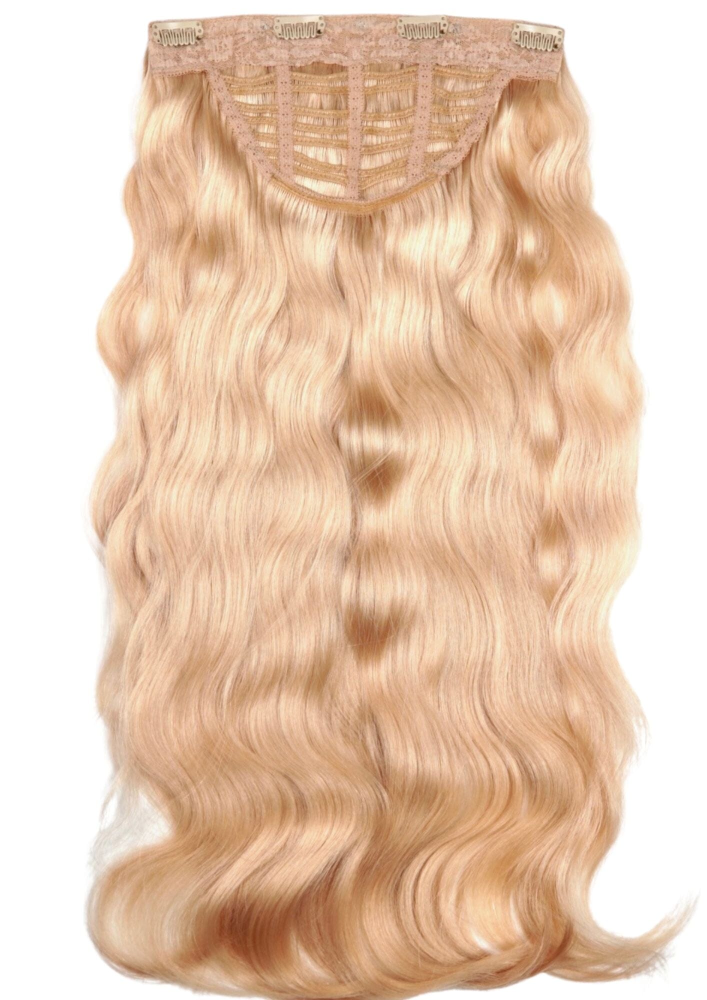 Double Human Hair Wavy Clip In Hair Extensions - 16" & 22" (7460459774147)