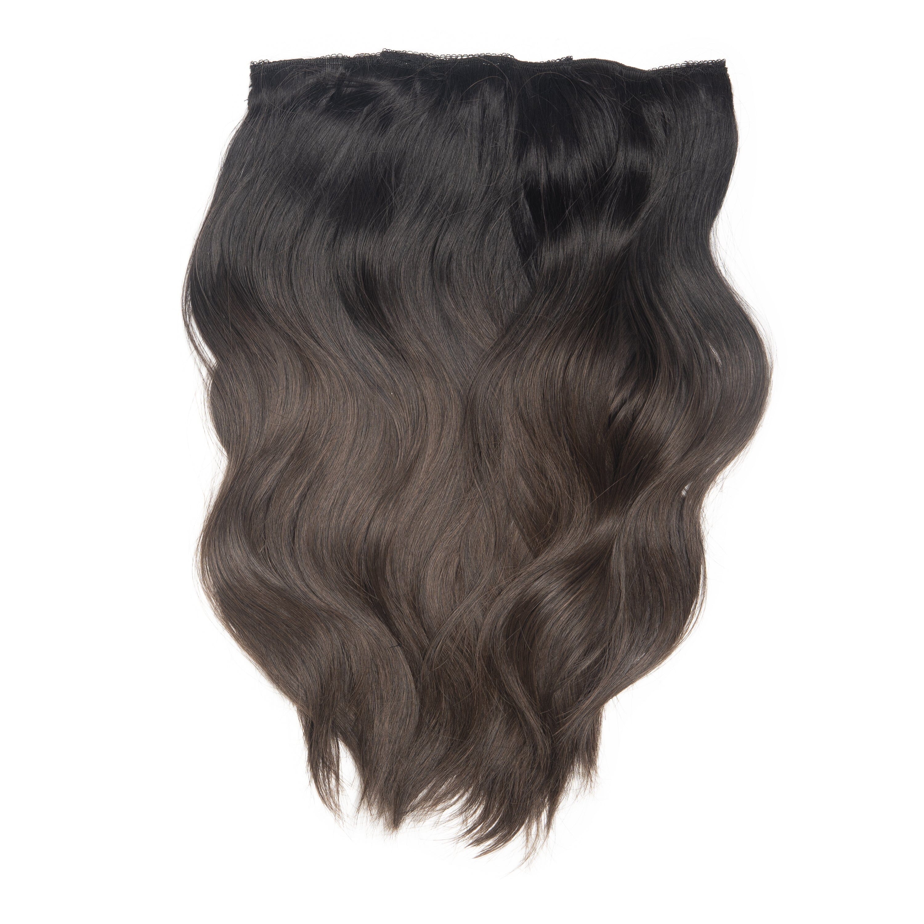 14" Wavy Clip In Hair Extensions Wavy Clip In Hair Extensions Easilocks Dark Brown Ombre ( Pre - Order ) 