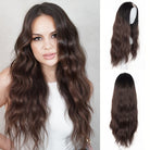 The Loose Wave HD Fibre 24" Lace U Part Wig U Part Wigs Easilocks Dark Brown Ombre 