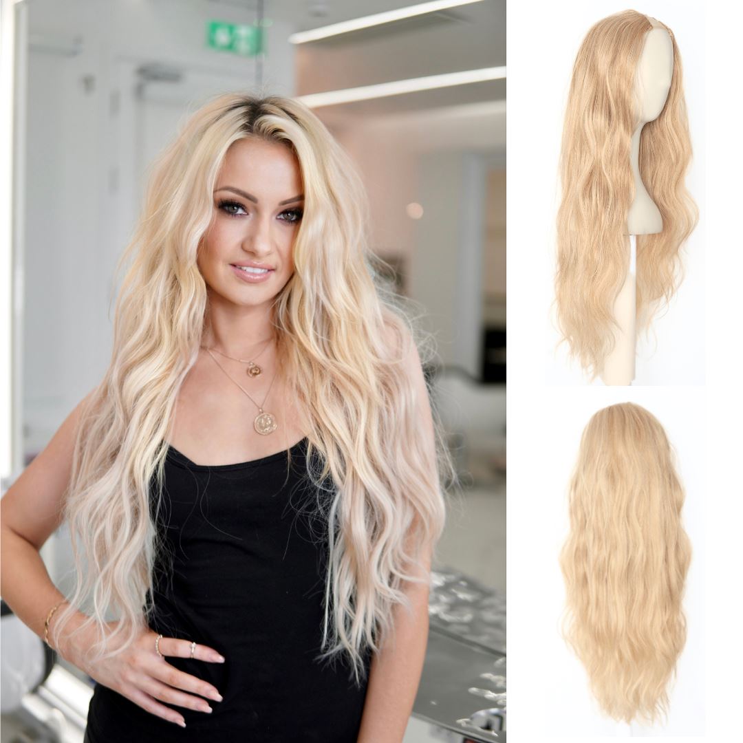 The Loose Wave HD Fibre 24" Lace U Part Wig U Part Wigs Easilocks Malibu Blonde 