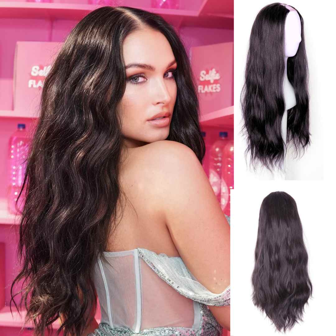 The Loose Wave HD Fibre 24" Lace U Part Wig U Part Wigs Easilocks Mocha Brown ( PRE ORDER ) 