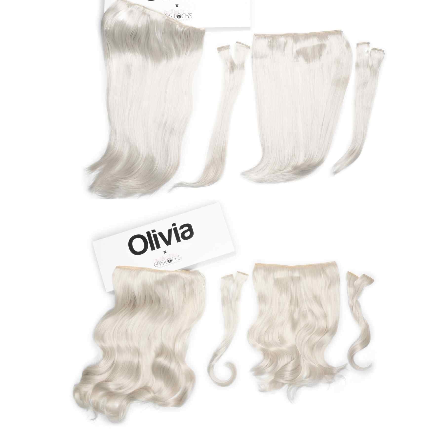 Olivia X Easilocks Straight & Wavy Full Collection Olivia X Easilocks Easilocks Platinum 